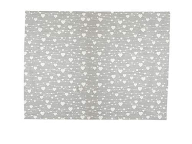 Krasilnikoff - Platzset, Tischset - Hearts on a String - grau, weiß - Baumwolle - 48 x 35 cm im Sale